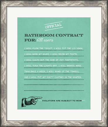 Framed Bathroom Contract Print