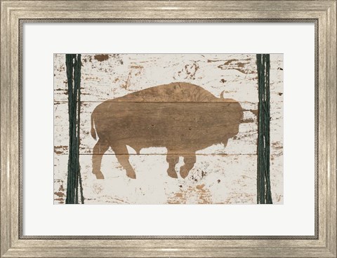 Framed Buffalo in Reverse Print