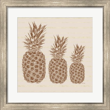 Framed Three Pineapples Print