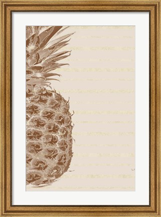 Framed Left Side Pineapple Print