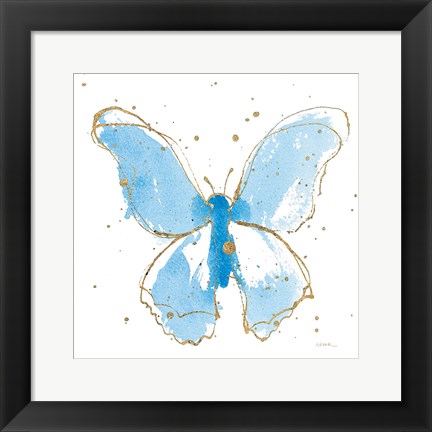 Framed Gilded Butterflies II Print