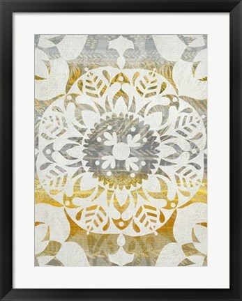 Framed Tapestry Rosette II Print