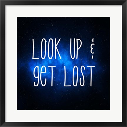 Framed Star Gazing- Look Up and Get Lost Print