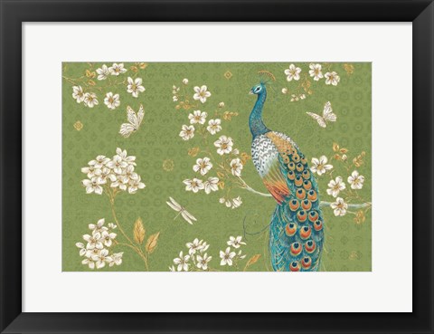 Framed Ornate Peacock II Master Print