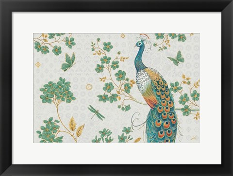 Framed Ornate Peacock IV Master Print