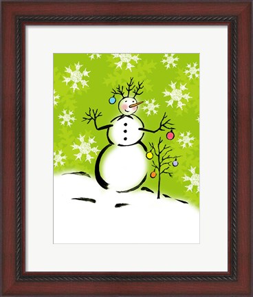 Framed Silly Snowmen IV Print