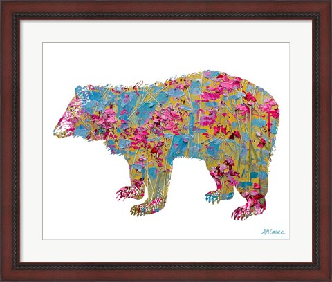 Framed Colorful Bear Print
