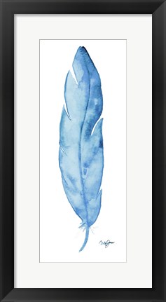 Framed Blue Feather Print