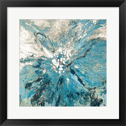 Framed Teal Sea Print