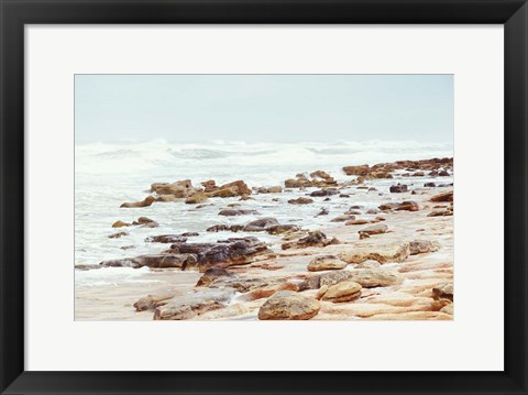 Framed Rock Beach Print