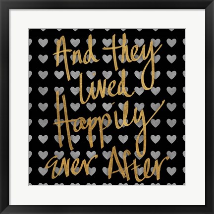 Framed Happily Ever After Pattern Print