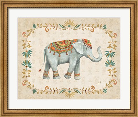 Framed Elephant Walk II Print