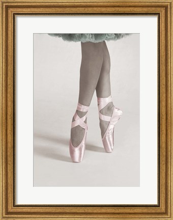 Framed Dancing En Pointe Color Print