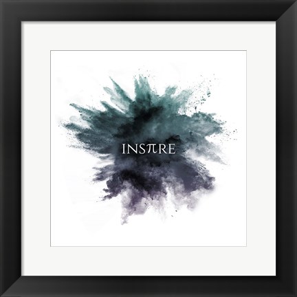 Framed Inspire Powder Explosion Green Print