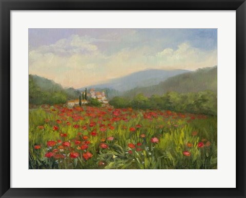 Framed Umbrian Poppy Field Print