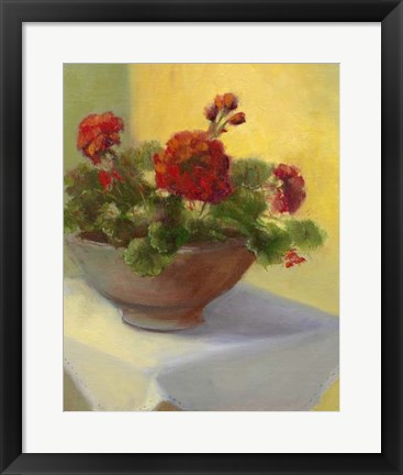 Framed Tuscan Geraniums Print