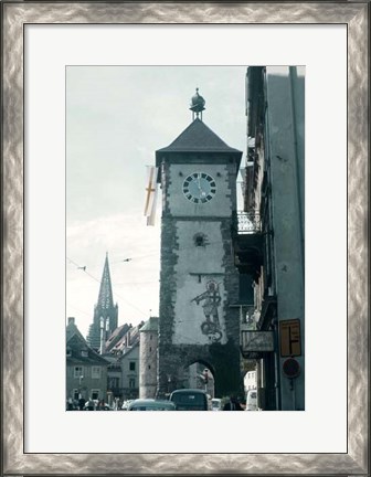 Framed Clock Tower I Print