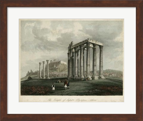 Framed Temple of Jupiter- Olympus, Athens Print