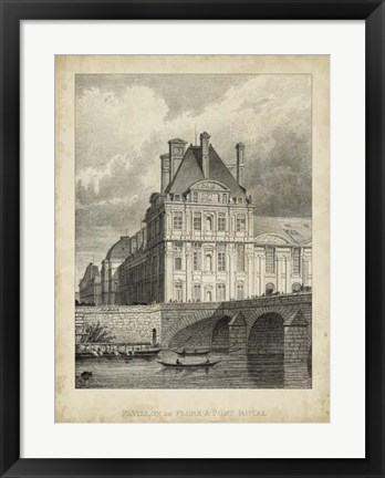 Framed Pavillon de Flore &amp; Pont Royal Print