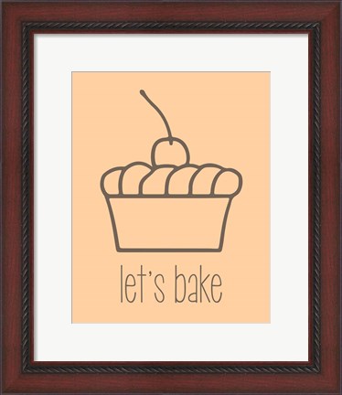 Framed Let&#39;s Bake - Dessert I Creme Print