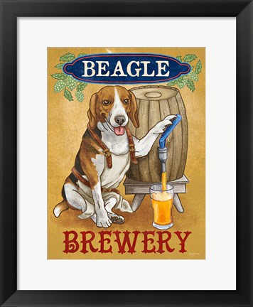 Framed Beer Dogs IV Print