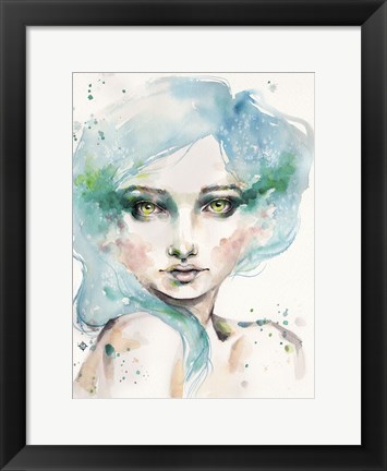 Framed Under the Sea (female portrait) Print