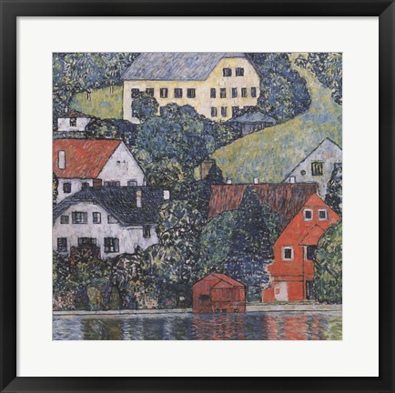 Framed Houses at Unterach on the Attersee Print