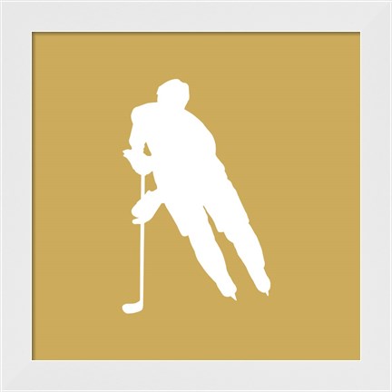 Framed Hockey Player Silhouette - Part IV Print