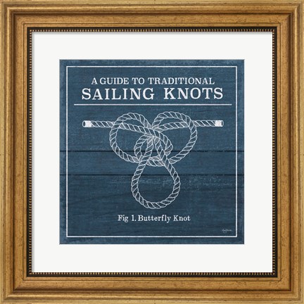 Framed Vintage Sailing Knots II Print