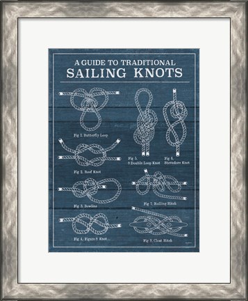 Framed Vintage Sailing Knots I Print