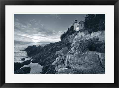 Framed Bass Harbor Head Sunset no Border Print