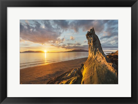 Framed Samish Bay Sunset I Print