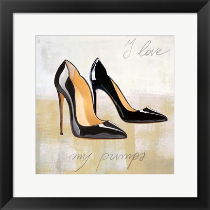 Framed I Love my Pumps Print