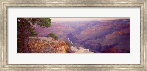 Framed Aerial view of a Valley, Mohave Point, Grand Canyon National Park, Arizona Print