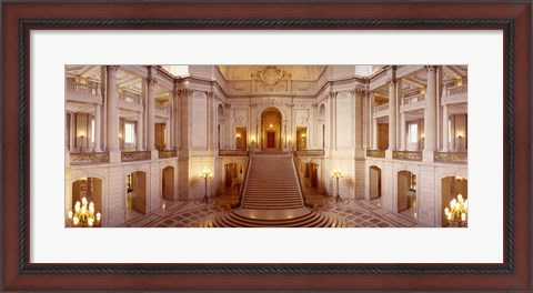 Framed Interiors of City Hall, San Francisco, California Print