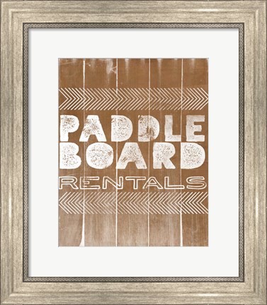 Framed Paddle Board Rentals Print