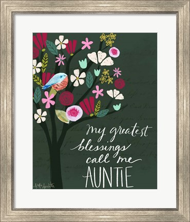 Framed Auntie Print