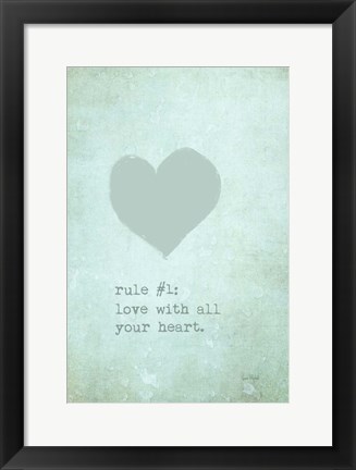 Framed Love with All Your Heart Print
