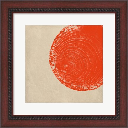 Framed Tree Stump Tangerine Print