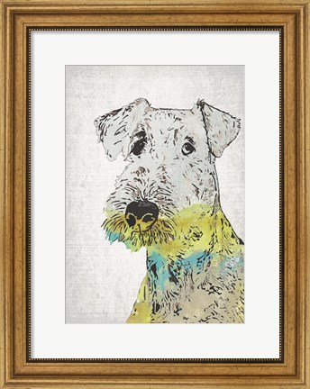 Framed Abstract Dog III Print