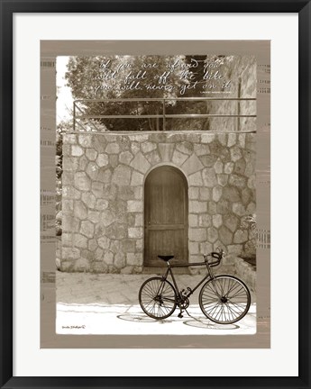Framed If You Are Afraid Sepia Print
