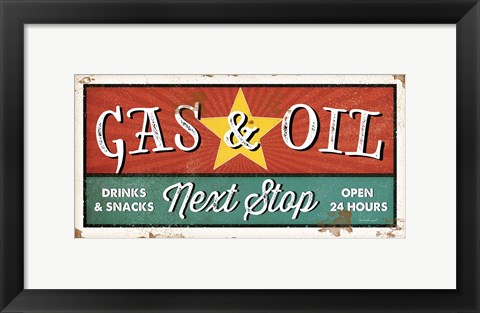 Framed Gas and Oil Print
