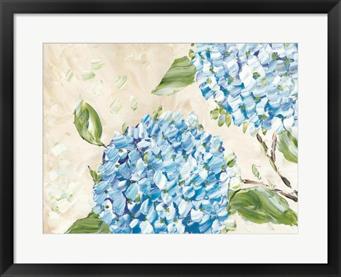 Framed Blue Hydrangeas II Print
