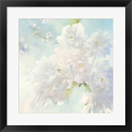 Framed Pear Blossoms Bright Print