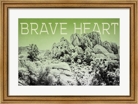 Framed Ombre Adventure V Brave Heart Print