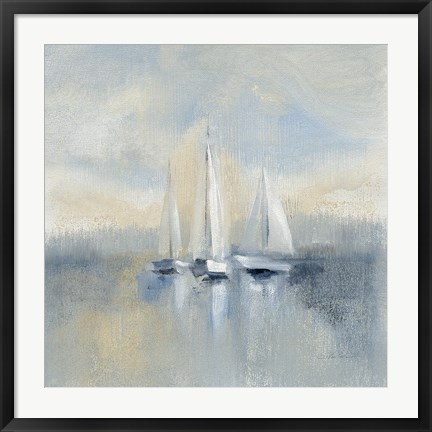 Framed Morning Sail I Blue Print