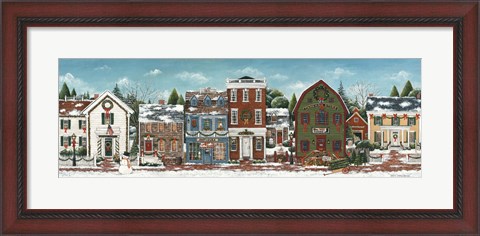 Framed Christmas Village Crop Print