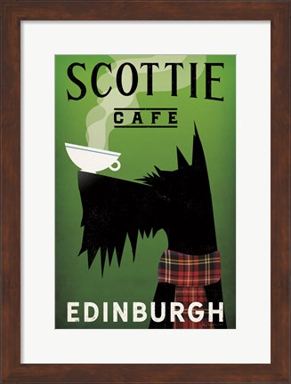 Framed Scottie Cafe Print