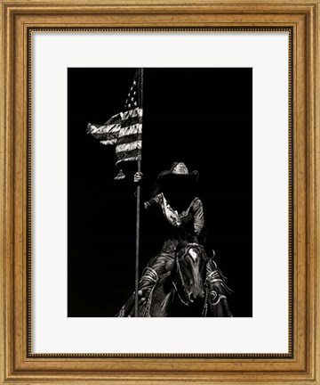 Framed Scratchboard Rodeo VI Print