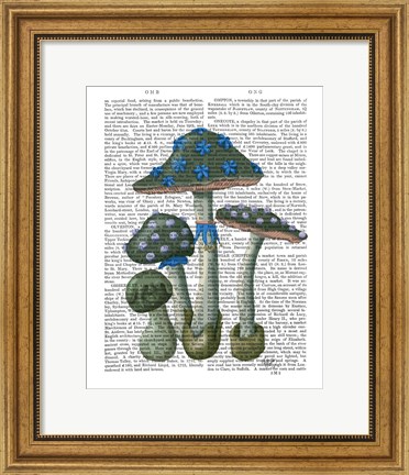 Framed Psychedelic Mushrooms 1 Print